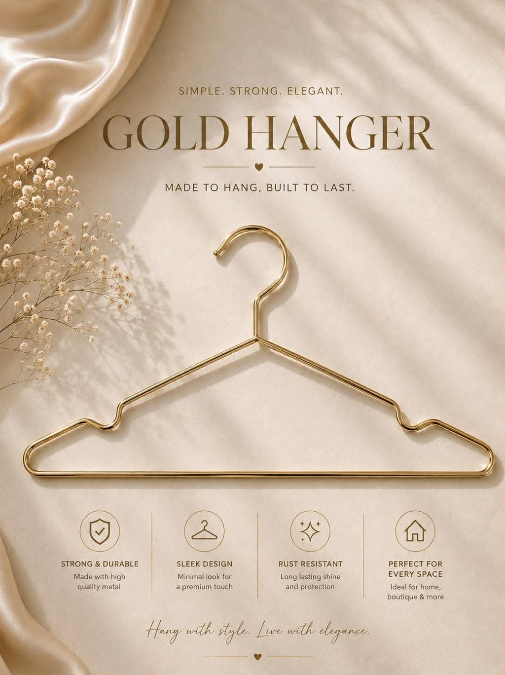 Luxury Gold Kid's Clothes Hanger