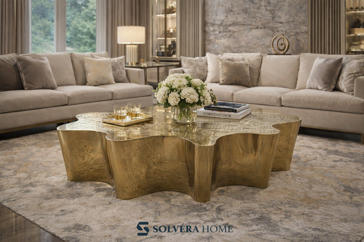 C22 Gold Coffee Table