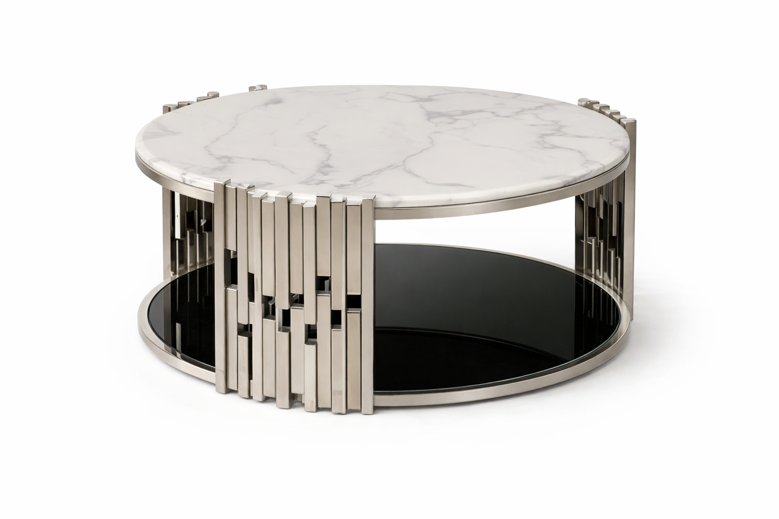 C30 Silver Marble Coffee Table Silver
