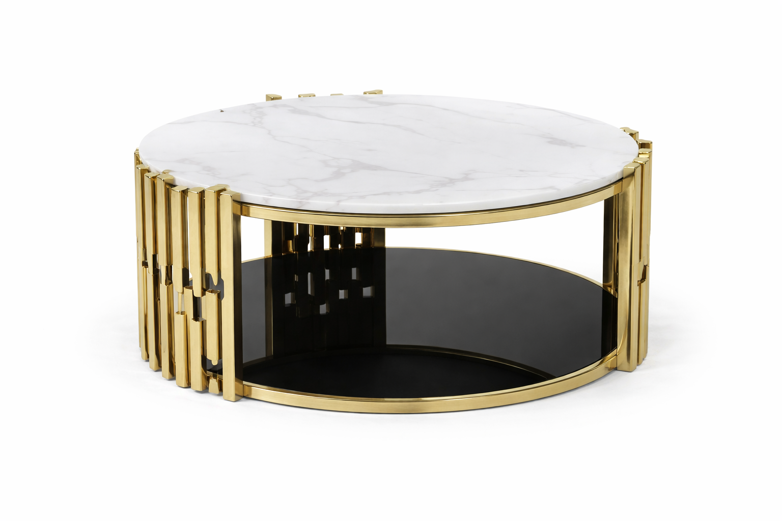 C30 Gold Marble Coffee Table