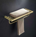 Brushed Gold Wall-Mounted Towel Rack