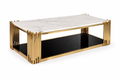 C18 Luxe Marble Coffee Table Gold