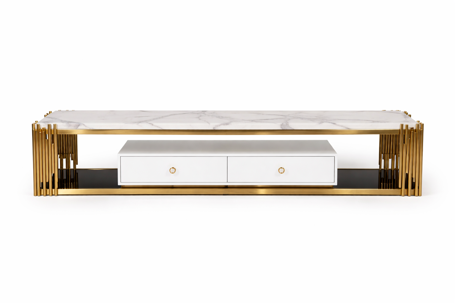C18 Luxury Marble TV Cabinet Gold