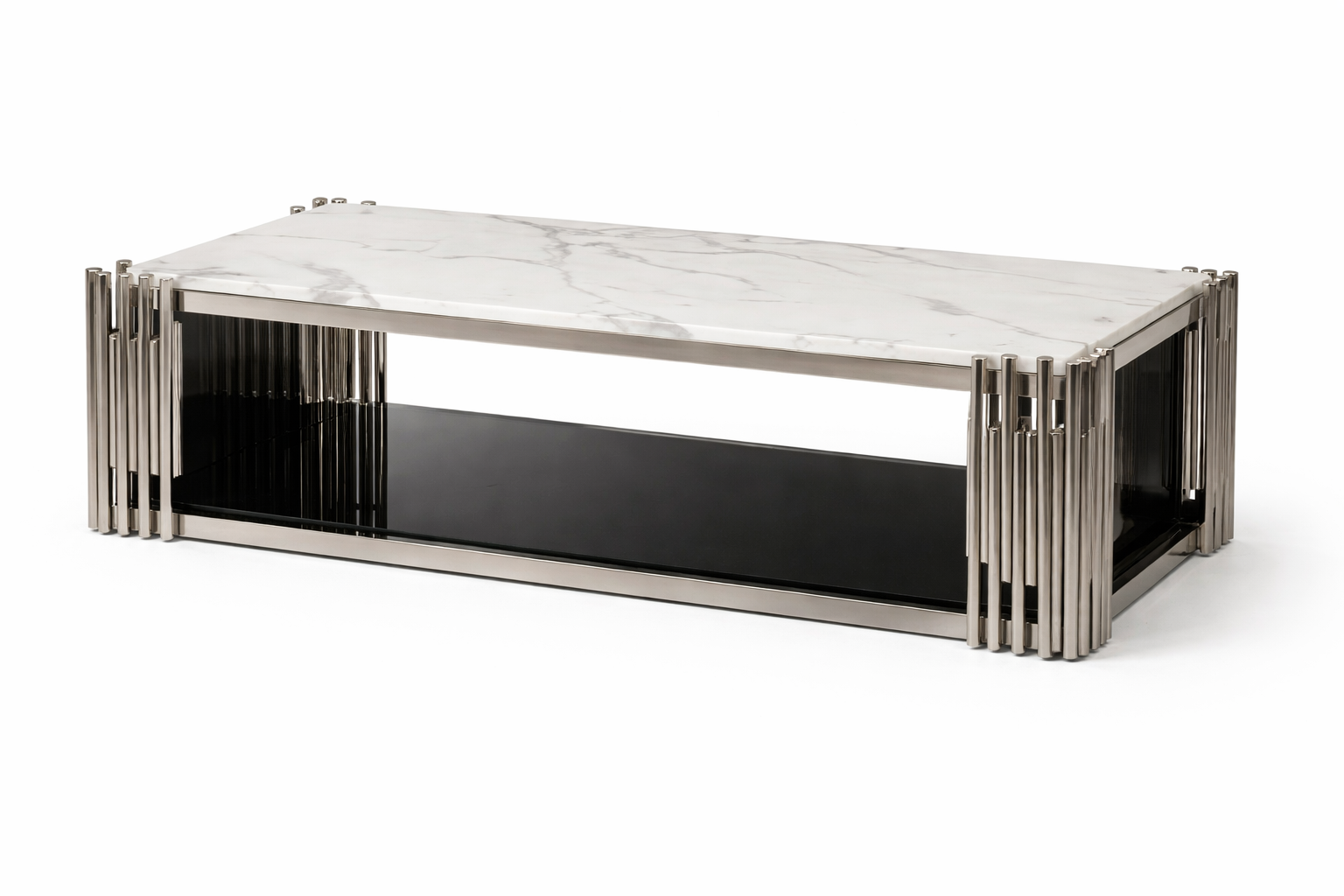 C18 Luxe Marble Coffee Table Silver