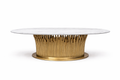 Aurelius Marble Stainless Gold Dining Table