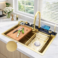Luxe Honeycomb Gold Smart Sink